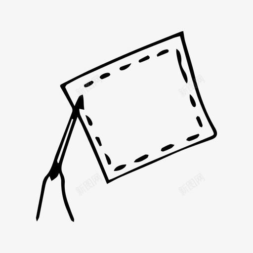缝纫针针线图标svg_新图网 https://ixintu.com 素描 缝纫 补丁 针线