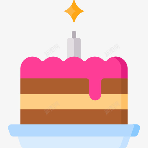 蛋糕生日126扁平图标svg_新图网 https://ixintu.com 扁平 生日 蛋糕