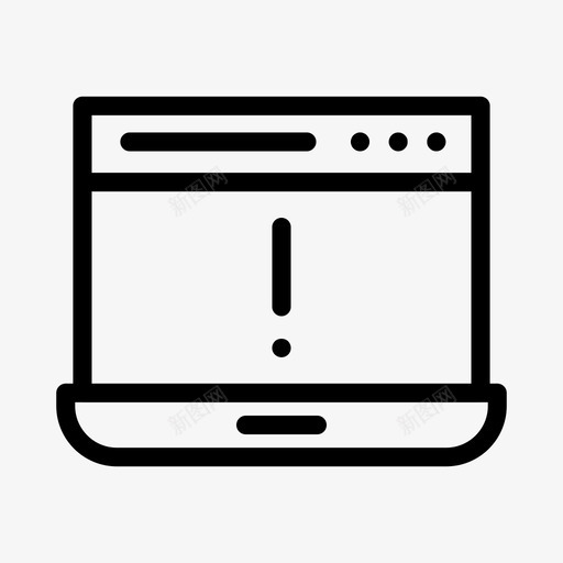 错误浏览器internet图标svg_新图网 https://ixintu.com 图标 宿主 浏览器 电脑 笔记本 网页 警告 错误
