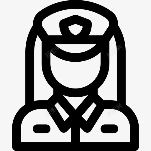 女警察33号警察直系亲属图标svg_新图网 https://ixintu.com 33号 女警察 直系亲属 警察