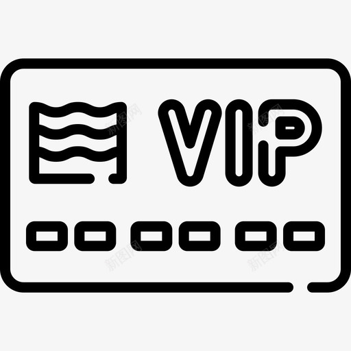 会员卡游泳池15直线型图标svg_新图网 https://ixintu.com 会员卡 游泳池 直线 线型