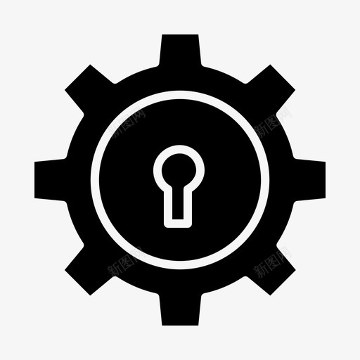锁赛博3实心图标svg_新图网 https://ixintu.com 实心 赛博
