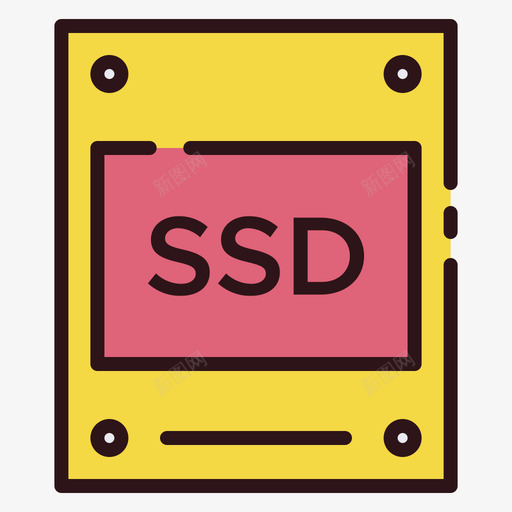 Ssd驱动器硬件44线性彩色图标svg_新图网 https://ixintu.com Ssd 彩色 硬件 线性 驱动器