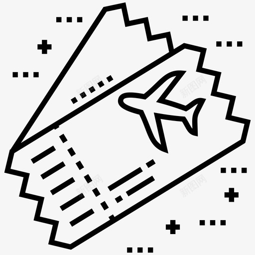 机票登机牌飞机票图标svg_新图网 https://ixintu.com 图标 旅行社 机票 登机 线路 航空运输 飞机票