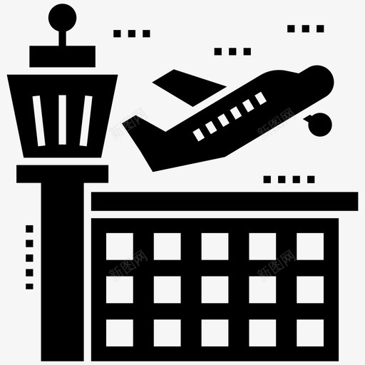 空中交通管制控制塔飞行雷达图标svg_新图网 https://ixintu.com 交通 图标 控制塔 标志 空中 管制 航空运输 雷达 飞行