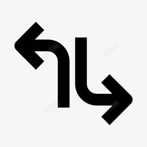 不同方向箭头相反图标svg_新图网 https://ixintu.com 不同 同方向 图标 相反 箭头