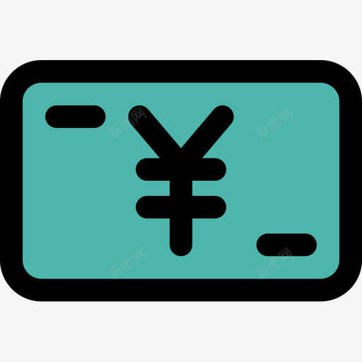 日元货币71线颜色图标svg_新图网 https://ixintu.com 日元 货币 颜色