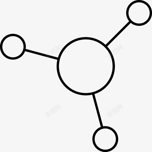 原子连接电子图标svg_新图网 https://ixintu.com 分子 原子 图标 学校 教育 电子 科学 线图 连接