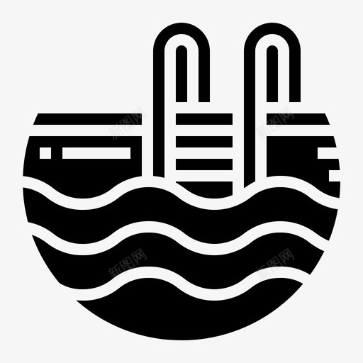游泳池爱好运动图标svg_新图网 https://ixintu.com 健身房 夏季 游泳池 爱好 运动