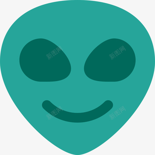 外星人笑脸和人3扁平图标svg_新图网 https://ixintu.com 外星人 扁平 笑脸