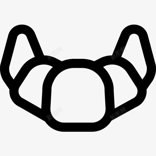 牛角包甜点糖果2直系图标svg_新图网 https://ixintu.com 牛角 甜点 直系 糖果