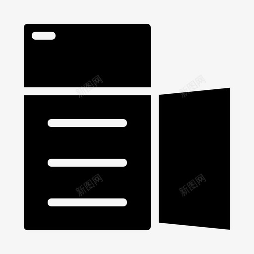 冰箱冷却器冷冻室图标svg_新图网 https://ixintu.com 冰箱 冷冻 冷却器