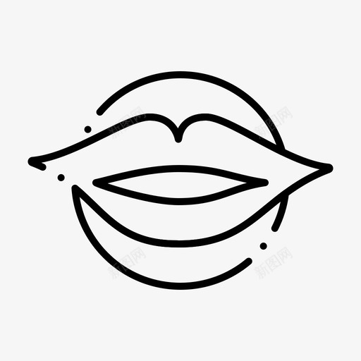 嘴唇美丽脸图标svg_新图网 https://ixintu.com 2月 v4 嘴唇 情人节 收集 界面 网络 美丽