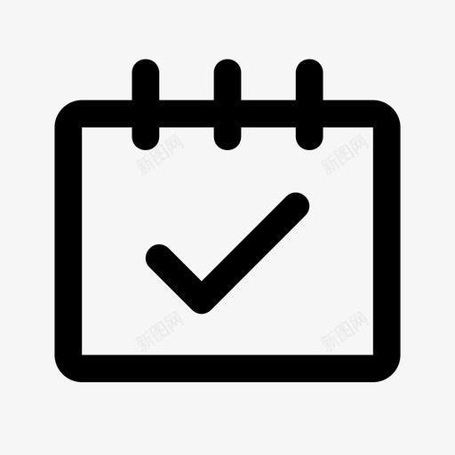 确认事件约会日历图标svg_新图网 https://ixintu.com 事件 六点 勾选 四舍五入 日历 确认 约会