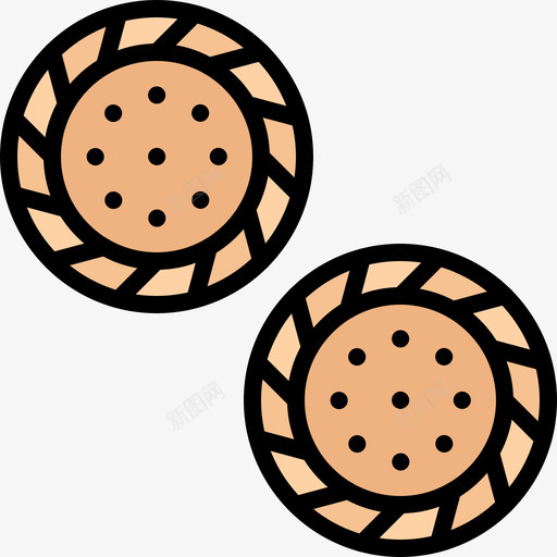 饼干零食2彩色图标svg_新图网 https://ixintu.com 彩色 零食 饼干