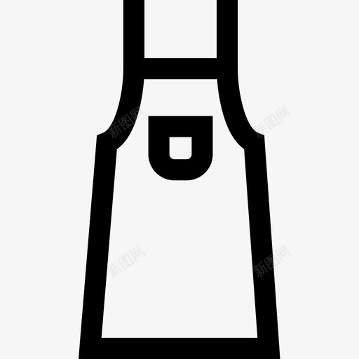 围裙衣服118直线型图标svg_新图网 https://ixintu.com 围裙 直线 线型 衣服