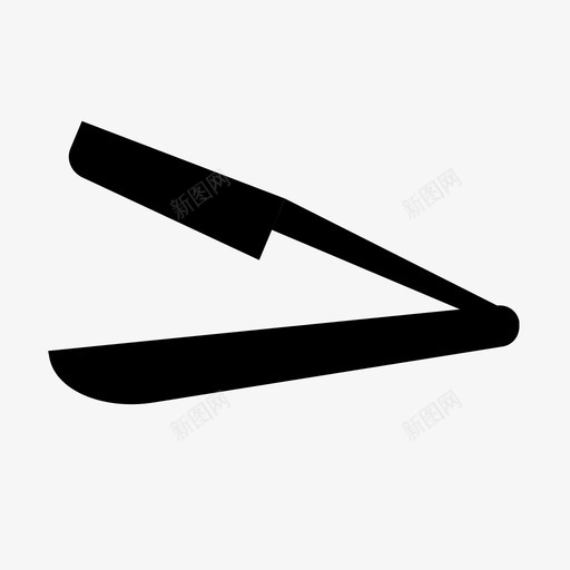 直剃须刀理发店刀片图标svg_新图网 https://ixintu.com 刀刃 刀片 剃须刀 安全 理发店 雕文