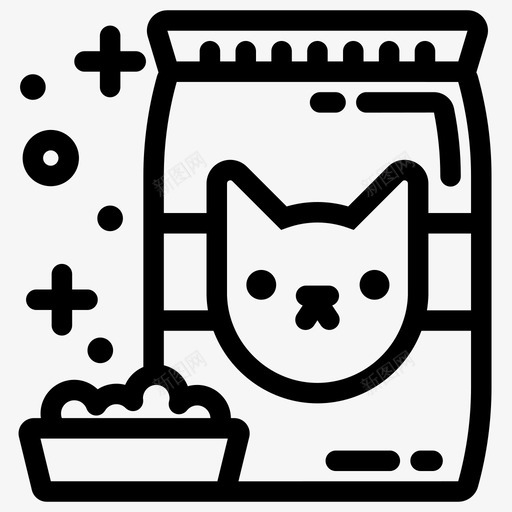 猫粮动物宠物图标svg_新图网 https://ixintu.com 动物 宠物 猫粮