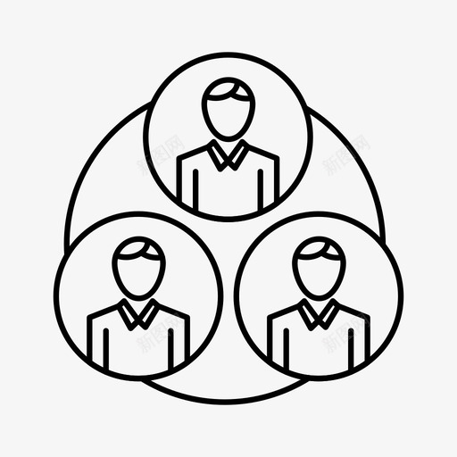 员工圈子克隆人图标svg_新图网 https://ixintu.com 以人为本 企业 克隆人 员工 圈子 帮派 现代