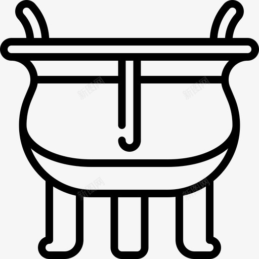 大锅中国79直线型图标svg_新图网 https://ixintu.com 中国 大锅 直线 线型