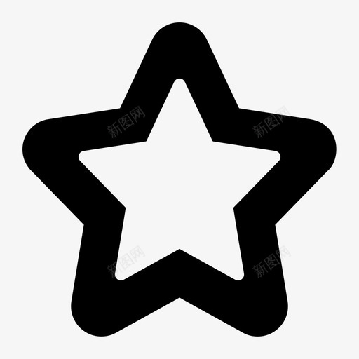 星_线型svg_新图网 https://ixintu.com 星_线型 线性 单色 简约 精美 可爱 圆润
