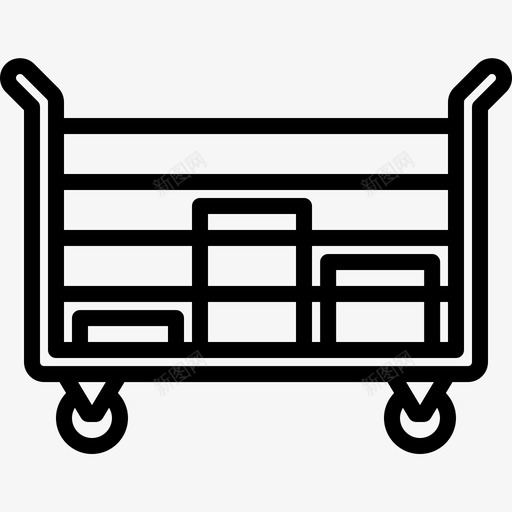 手推车99号交货直线式图标svg_新图网 https://ixintu.com 交货 手推 手推车 直线式 车号