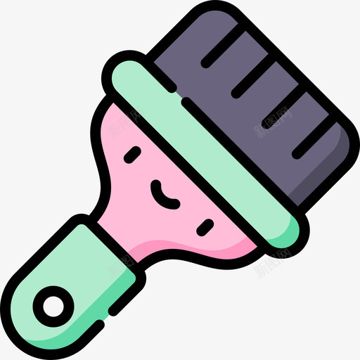 画笔家用工具21线颜色图标svg_新图网 https://ixintu.com 家用 工具 画笔 颜色