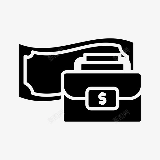 商业资金公文包金融图标svg_新图网 https://ixintu.com 公文包 商业 投资 组合 资金 金融