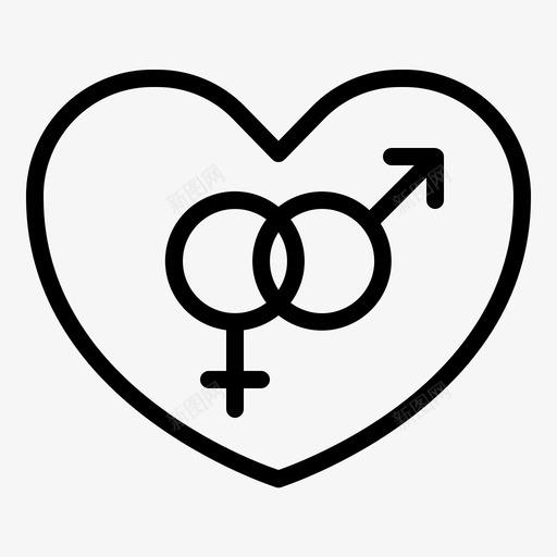 性别爱情男女图标svg_新图网 https://ixintu.com 性别 情人节 爱情 男女
