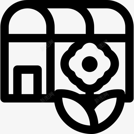 温室农业90线性图标svg_新图网 https://ixintu.com 农业 温室 线性
