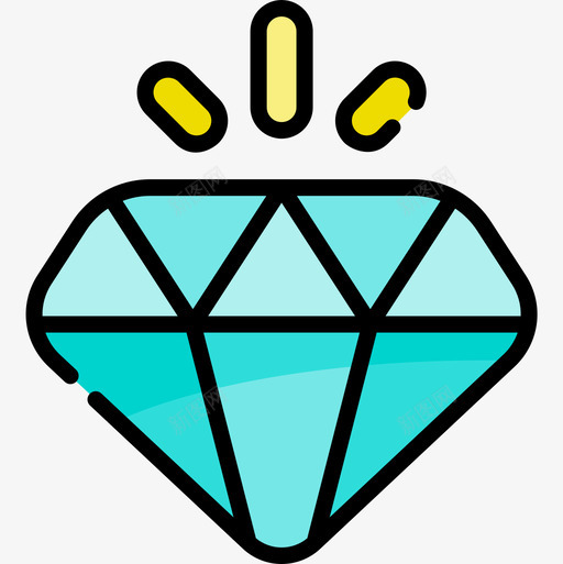 钻石银行83线性颜色图标svg_新图网 https://ixintu.com 线性 钻石 银行 颜色