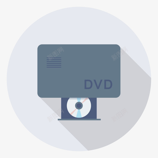 Dvd播放机家用设备和电器6圆形图标svg_新图网 https://ixintu.com 圆形 家用 播放机 电器 设备