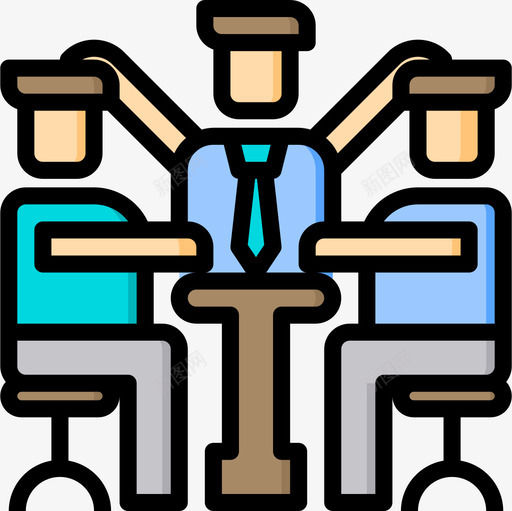 经理演示文稿17线性颜色图标svg_新图网 https://ixintu.com 文稿 演示 线性 经理 颜色