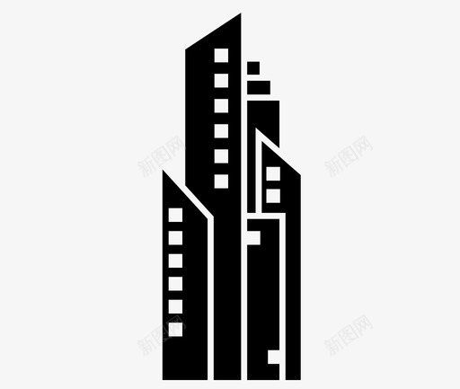 城市建筑雄伟图标svg_新图网 https://ixintu.com 住宅 城市 建筑 智能 雄伟 高大