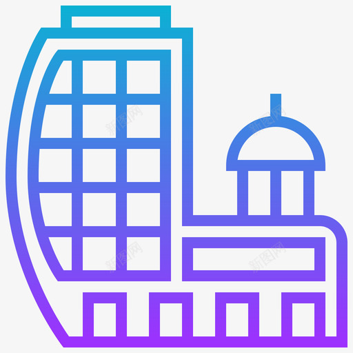 81高楼建筑摩天大楼图标svg_新图网 https://ixintu.com 建筑 摩天大楼 高楼