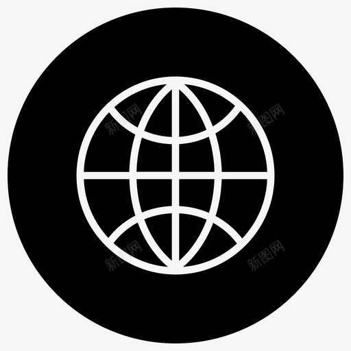 地球互联网星球图标svg_新图网 https://ixintu.com 互联网 地球 基本 星球 网络 设计