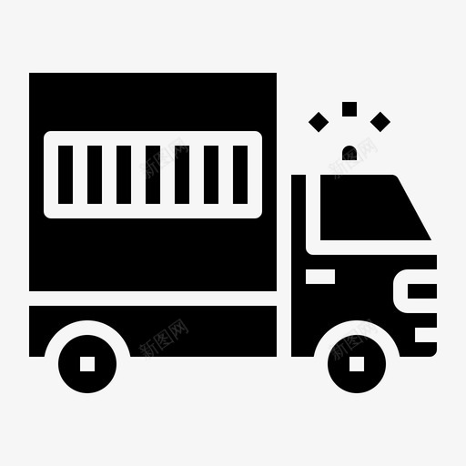 囚犯运输车12号车装满图标svg_新图网 https://ixintu.com 囚犯 装满 车号 运输 运输车