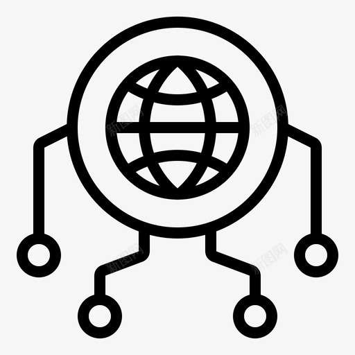 宽带连接数据互联网图标svg_新图网 https://ixintu.com wifi 互联网 宽带 技术 数据 连接