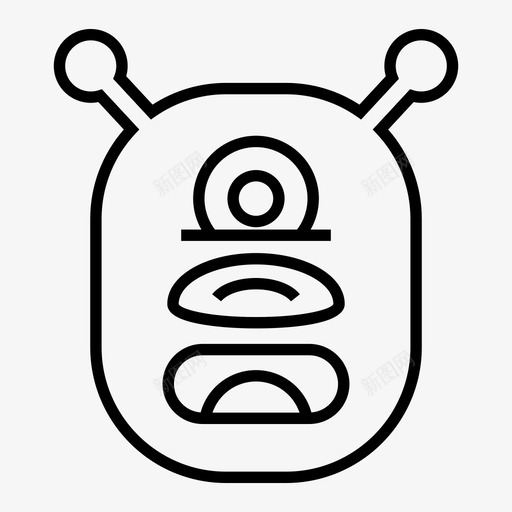 机器人头像怪物图标svg_新图网 https://ixintu.com 人头 头像 怪物 机器 机器人