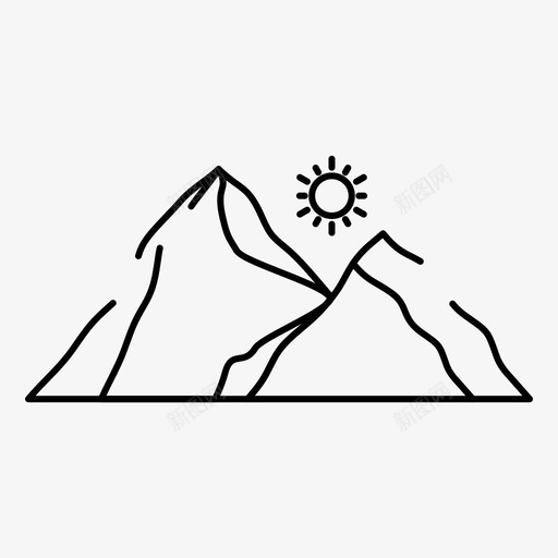 山风景自然图标svg_新图网 https://ixintu.com 2月 v4 场景 收集 界面 网络 自然 风景