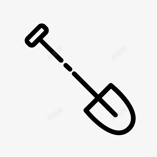 铁锹沙铲工具图标svg_新图网 https://ixintu.com 工具 沙铲 铁锹