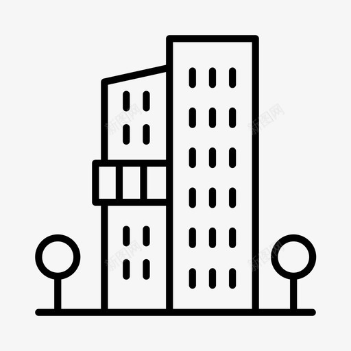 建筑物开发房地图标svg_新图网 https://ixintu.com 住宅 建筑物 开发 房地 构筑物