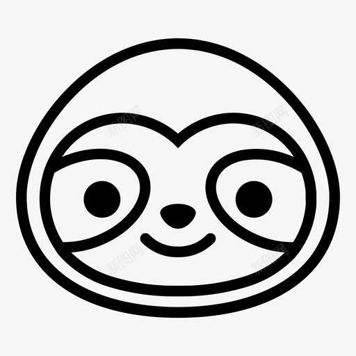 快乐动物毛皮图标svg_新图网 https://ixintu.com 动物 快乐 懒惰 毛皮 表情