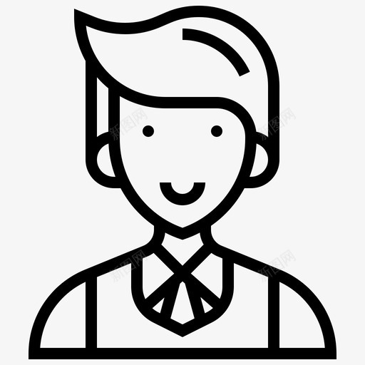 服务员职业男性直系人图标svg_新图网 https://ixintu.com 服务员 男性 直系 系人 职业