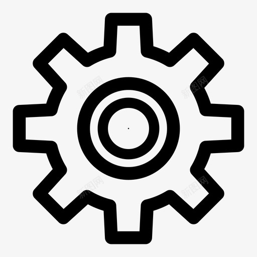 设置齿轮配置图标svg_新图网 https://ixintu.com 太阳 帐户 时钟 显示 电话 礼物 设置 选项 配置 齿轮