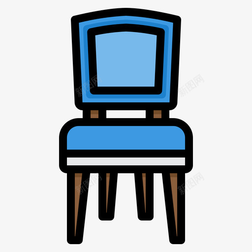椅子家具143线性颜色图标svg_新图网 https://ixintu.com 家具 椅子 线性 颜色