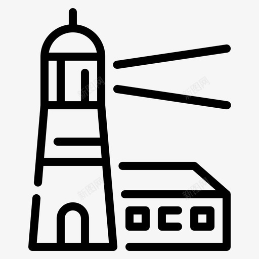 灯塔61号楼直线型图标svg_新图网 https://ixintu.com 号楼 灯塔 直线 线型