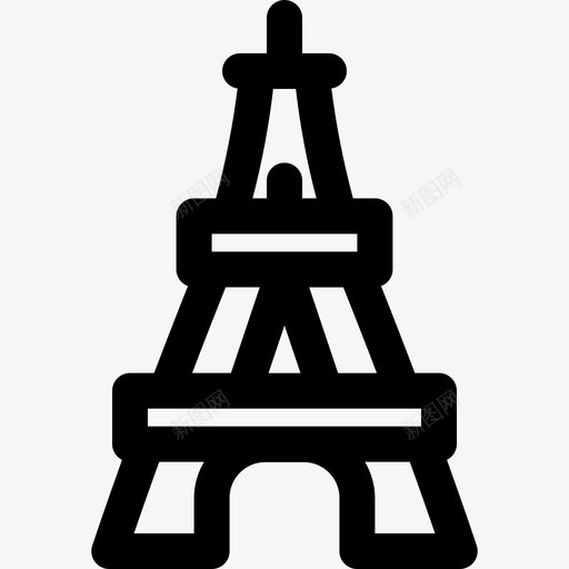 埃菲尔铁塔地标巴黎图标svg_新图网 https://ixintu.com 地标 埃菲尔铁塔 巴黎 旅游