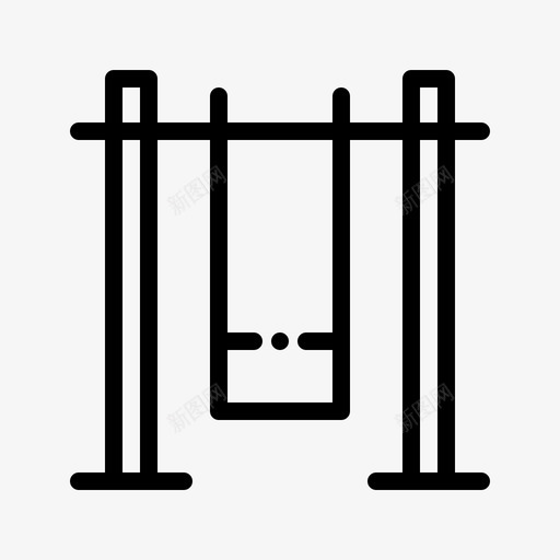 秋千城市便利设施5线性图标svg_新图网 https://ixintu.com 便利设施 城市 秋千 线性