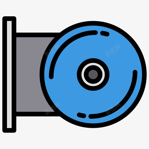 CD媒体技术1线性颜色图标svg_新图网 https://ixintu.com CD 媒体 技术 线性 颜色